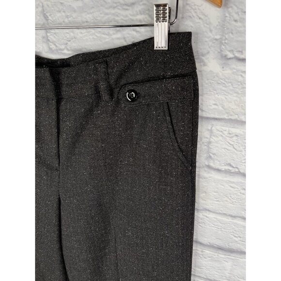 SANDRO Sportswear Women's Gray Herringbone Textured Straight Leg Career Pants 8 - Picture 2 of 4